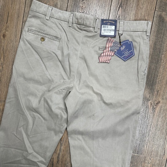Bills Khakis Straight Fit Mens Chinos Khaki Twill Trousers NWT Size 40 Unhemmed